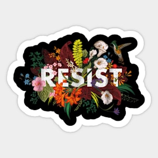 Resist Flower Sticker